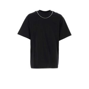 AMBUSH Logo Detail T-Shirt with Chain Detail Men BLACK T-Shirts